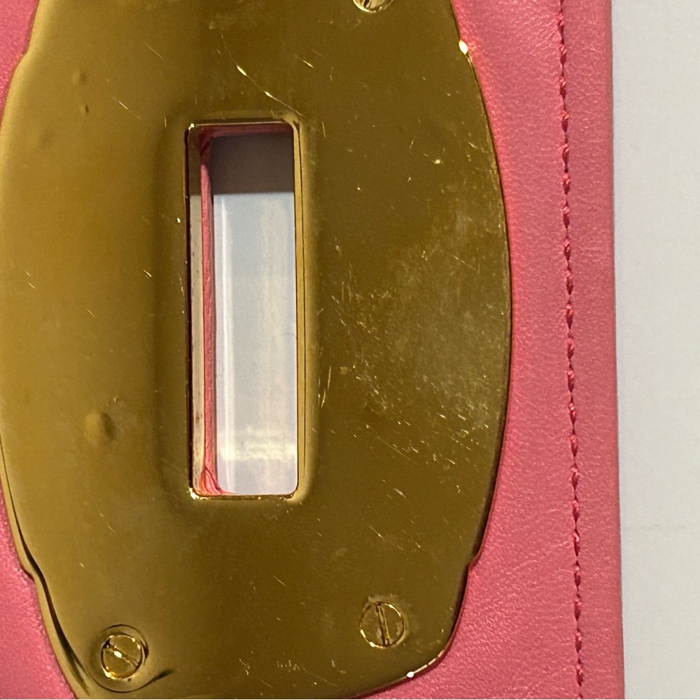 Miu Miu Pink Lambskin Leather Crossbody Bag with Gold Hardware - Picture 10 of 16